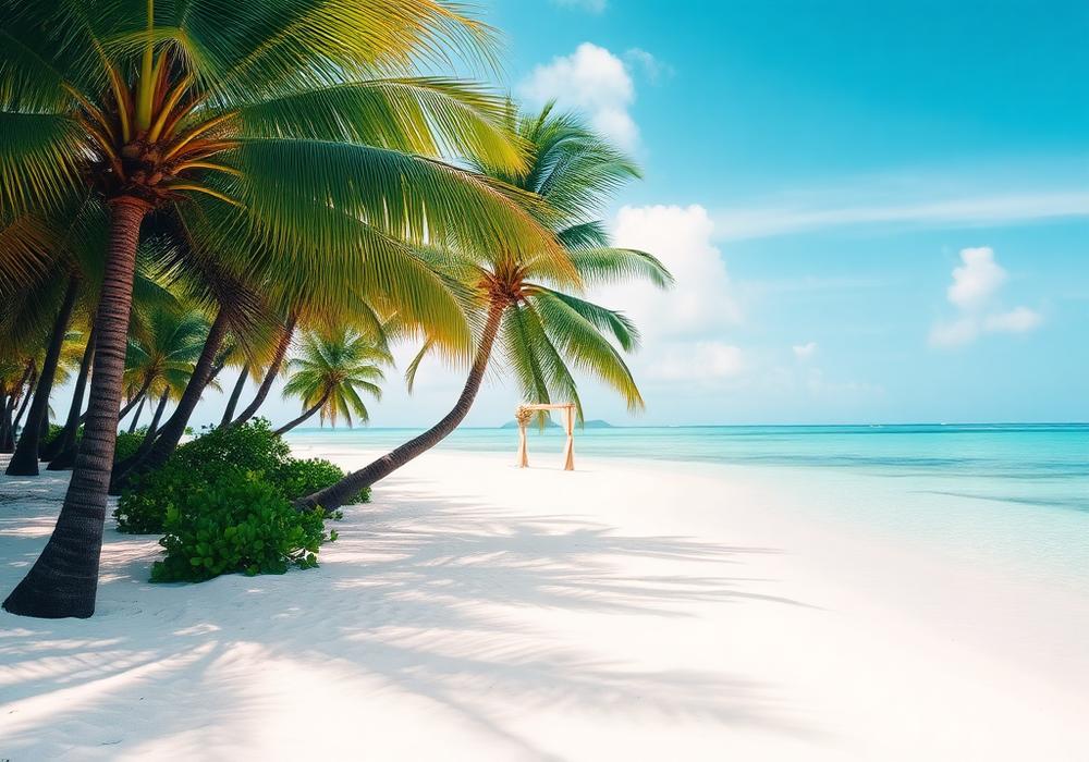 Caribbean destination wedding setting